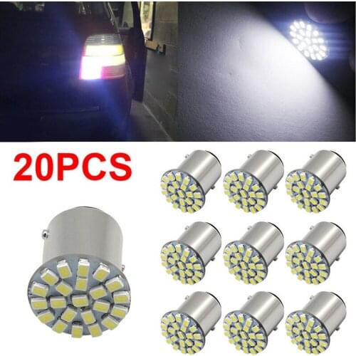 20Pcs BA15S 1156 3014 22SMD LED Turn Signal Backup Reverse LED Light Bulbs