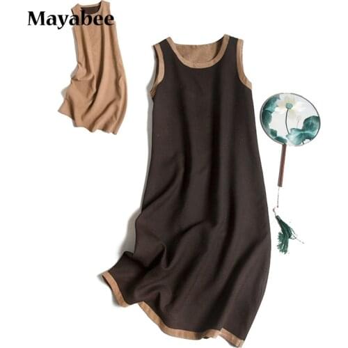 28 Momi Heavy Silk Fragrant Cloud Yarn Dress Plus Size Retro Woman Sleeveless Spring And Summer 2021 New