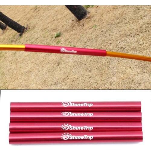 4 Pcs/Pack Aluminum Alloy Tent Pole Repair Tube Single Rod Mending Pipe Suitable Below Tent Accessories