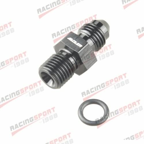 -4AN 4AN Male Flare To -10AN AN10 Straight Adapter Cut O-Ring Fitting Silver/Black/BLUE