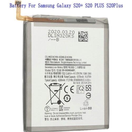 5pcs /lot 4500mAh EB-BG985ABY Battery For Samsung Galaxy S20 Plus S20+ S20 + (Not For S20 / S20 Ultra) Batteries