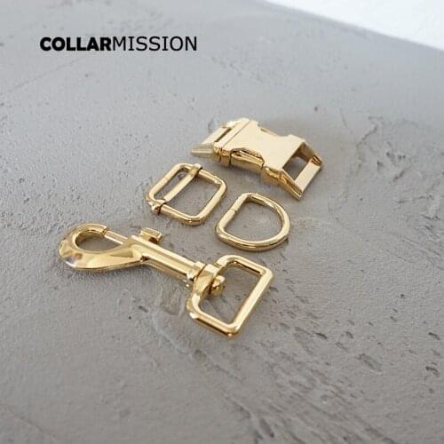 50sets/lot (metal buckle+adjust buckle+D ring+metal dog clasp/set) DIY dog collar 25mm webbing accessory Zinc Alloy Swivel Clasp