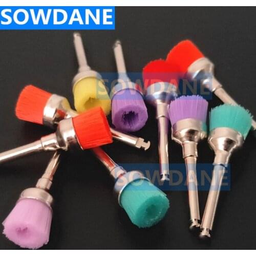 Dental Colorful Nylon Latch Flat Polishing Polisher Prophy Cup Brush Dental Lab Laboratory Materials Dental Polish Colour Bowl