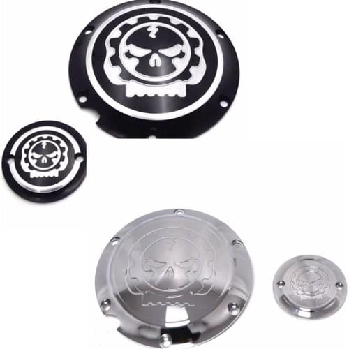 Free Shipping Gear Skull Engine Derby Timer Cover For Harley Davidson Sportster XL 883 1200 Iron Aftermarket Motorcycle Parts BK
