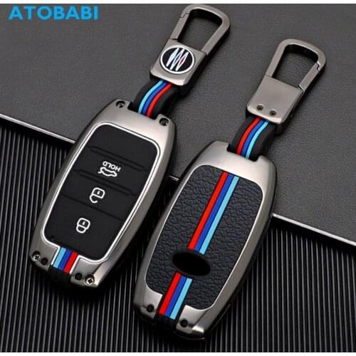 Zinc Alloy Car Key Case 3 Buttons Remote Control Protector Cover For Kia Sportage Cerato K3 Optima K5 Rio Carens Ceed K2 Sorento