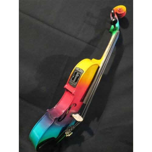 Colorful electric & acoustic violin 4/4 perfect sound