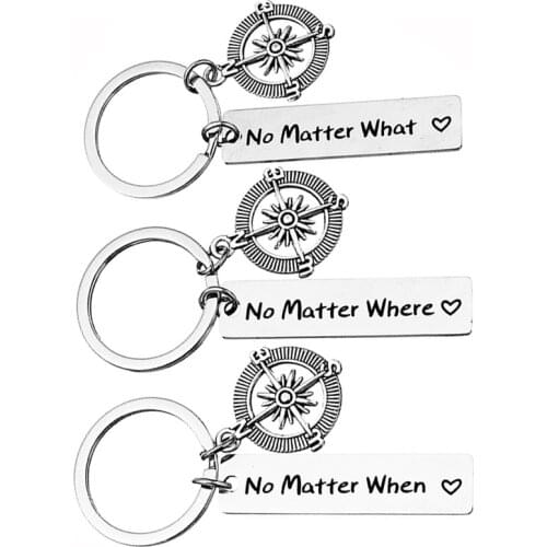 Long Distance Friendship Keychain Graduation Gifts for Friends Sister No Matter Where What When Best Friends Keychain Set of 3