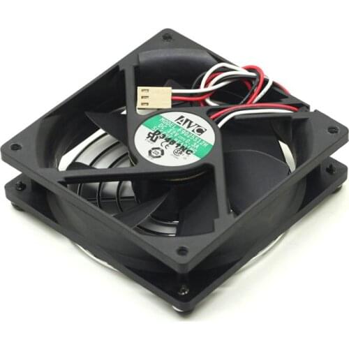 For AVC f9025s12h 12V 0.3A 9cm 9025 three wire computer chassis power cooling fan Grill + screw