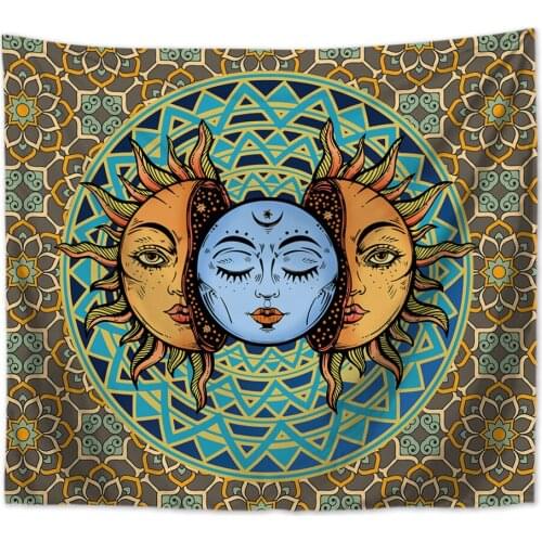 Mandala sun tapestry wall cloth large size fabric wall hanging bedroom decor background cloth