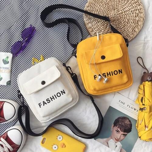 Hot sale Canvas Bag Fashion Trend Womens Small package Casual cute Shoulder bag Outdoor play messenger bag ZX-062