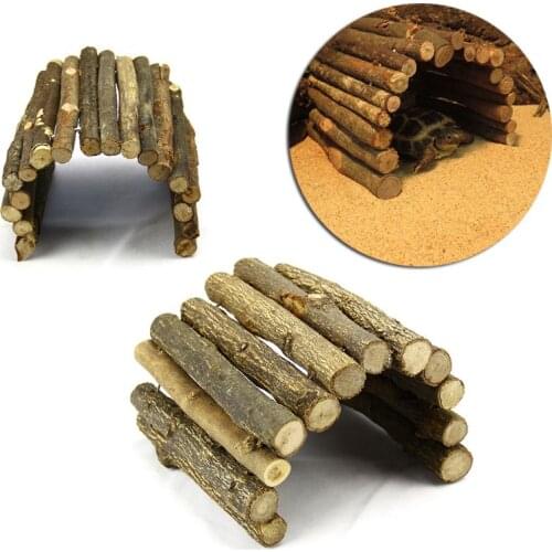 Hamster Flexible Wooden Bridge Ladder Toy Small Animal House Accessories Rodent Climbing Toys Reptile Shelter Pet Nest S/L C42