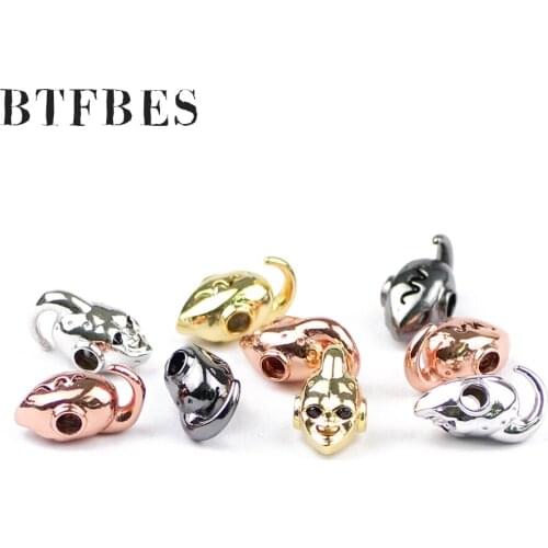 BTFBES cartoon character pendant copper products spacer bead cartoon small partsloose bead permanent jewelry necklace making DIY