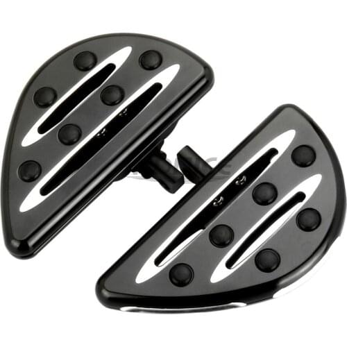 Motorcycle Black CNC Cut Male Mount Foot Pegs Footrest Floorboard for harley Touring FLH Road King high quality