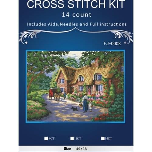 Rural life ,1 4thCT Counted Cross Stitch Kits 1 4thCT Embroidery Set Kids Room Decoration Gift Free Shipping