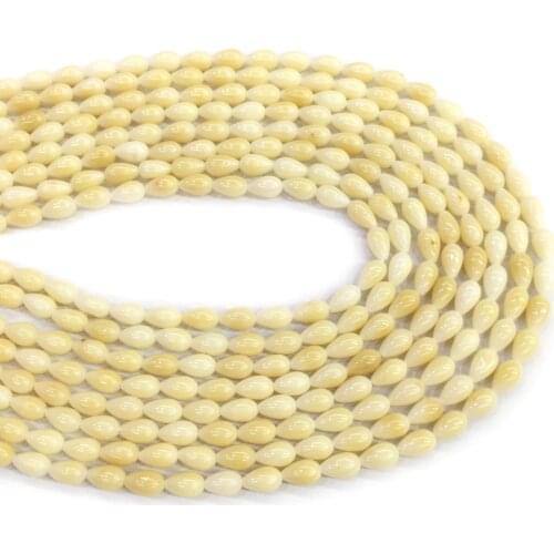 Natural Coral Beads Rice Shape Loose Beads for Women Making DIY Jewelry Necklace Bracelet Accessories Exquisite Gift Size 4x7mm