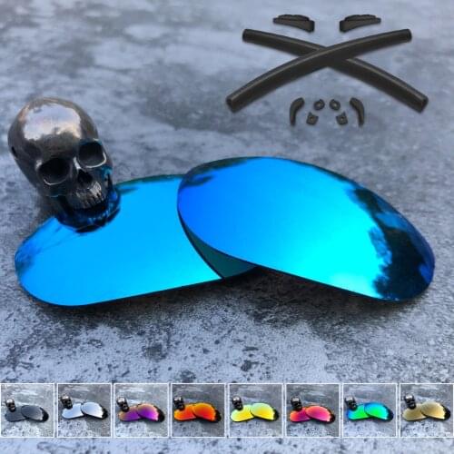 Firtox True Polarized Enhanced Replacement Lenses and Ear Socks & Nose Pads for-Oakley Juliet Sunglass - Multiple Opts