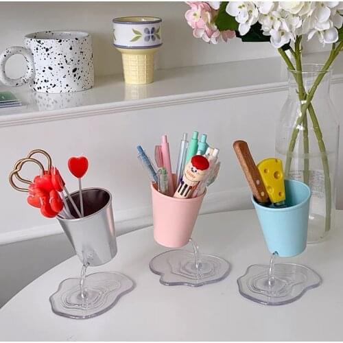 Ins Style Israel Leaky Broken Bucket Suspension Pen Holder Makeup Bucket Personalized Storage Desktop Decoration Ornaments