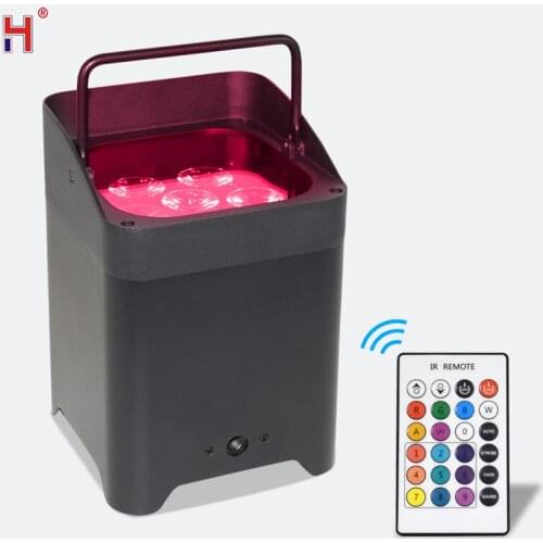 LED Lights Battery Par Can Uplighting With 6X18W RGBW UA Lyre Wash Remote Control For DJ Disco Bar Party Wedding Show