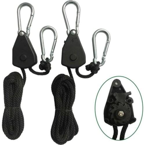 Heavy Duty Adjustable Growth Light Ratchet Rope Hanger Plant Lighting Lanyard Used Gardening Of Gg Lamps