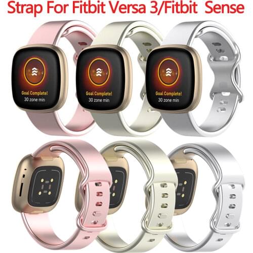 For Fitbit Versa 3 Silicone Printed Bracelet Wristband Waterproof Smart Watch Accessoriess Replacement for Fitbit Sense Band