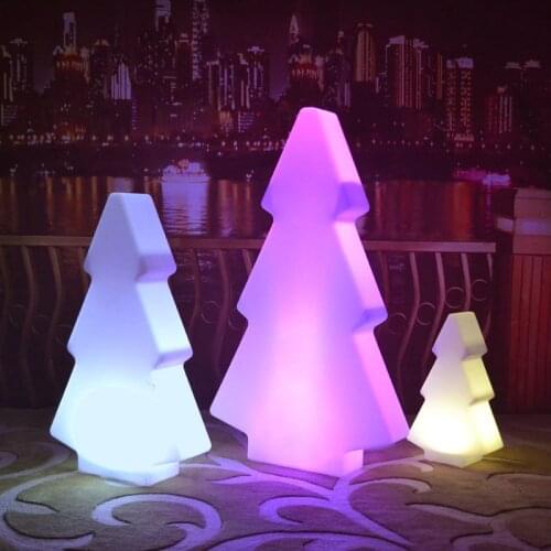 Christmas Tree Outdoor or Indoor LED Night Lights lamps Rechargeable Battery Operated for Xmas Decor free shipping 2pcs/lot