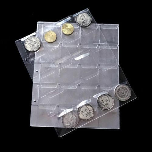 1 pcs Coin sleeves 20 cells/ 30 cells/42 cells compartments coin album scrapbook mint leaves coin bag