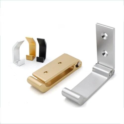 90 Degrees Folding Clothes Hook Aluminum Alloy Punch-free Wall Hook Hanging Storage Device for Bag Hat Nails Available JDH88