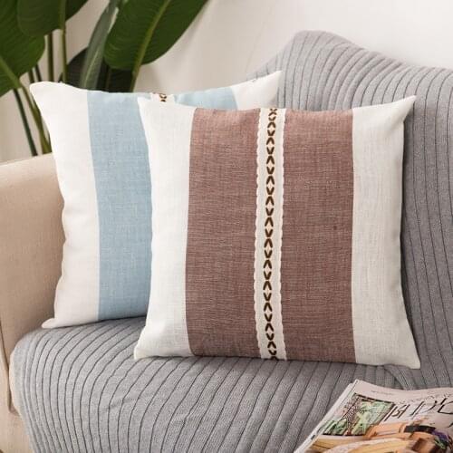 Modern simple polyester/cotton blend matching color cushion for pillow sofa cushion for car cushion cover
