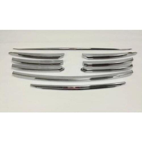 Car cover styling For 2015 -2017 Mazda CX-5 CX 5 ABS chromium grille racing grill hood decorative garnish trim moulding 9pcs/set