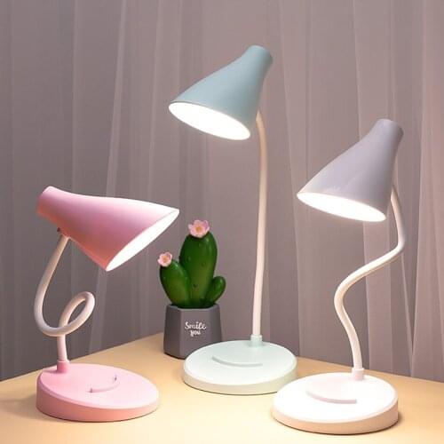 LED Desk Lamp Foldable Dimmable Table Lamp USB Powered Table Light 2000mAh Night Light Switch Dimming Portable Reading Lamp