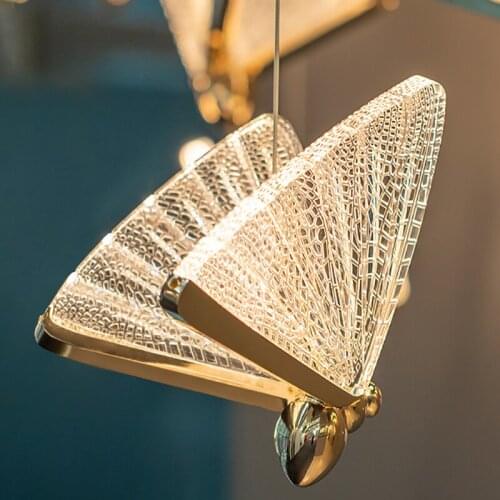 Butterfly Led pendant Lights Indoor Lighting Nordic Bedside Staircase Home Modern Bedroom Restaurant Art Hanging Lamp Hallway