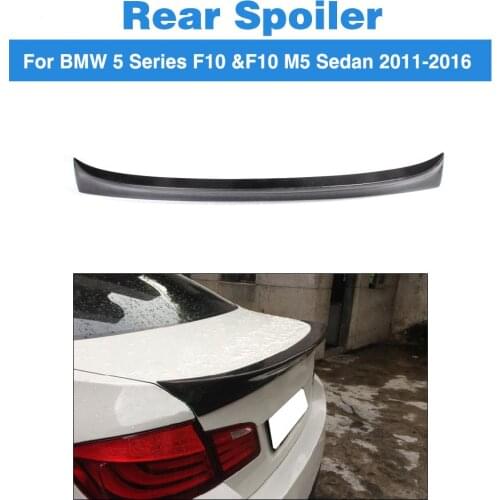 Carbon Fiber Rear Spoiler Trunk Sticker Boot Wing For BMW 5 Series F10 520i 523i 528i 530i 550i M5 2010 - 2017
