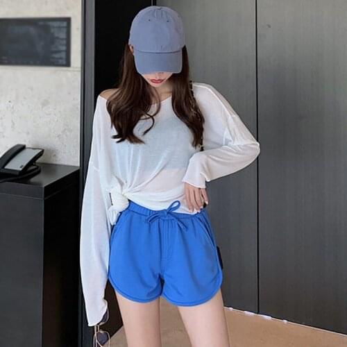 Women Shorts Korean Style 2020 Summer New Solid Color Wide Leg Loose Casual High Waist Female Clothing 5 Colors Drop Shipping