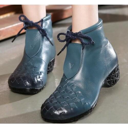 New Genuine leather sexy high-heeled elegant rivrt shose cancise pumps winter Soft and comfortable wedges women boots shoes