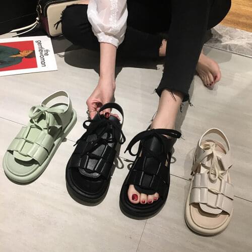 Womens Comfortable Sandals Shoes Woman Peep-toe Sandals Slip-on Flat Casual Shoes Female Sandalias New 2021 Summer Fashion Rome