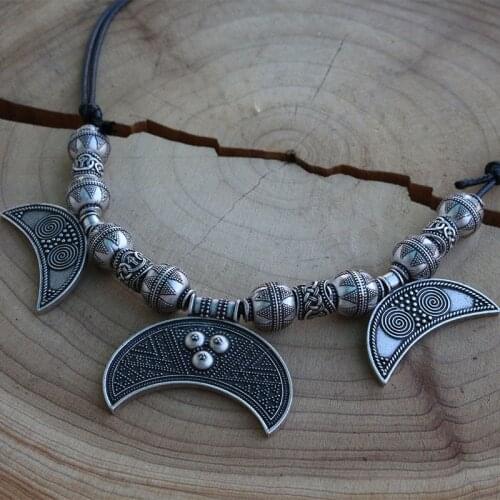 1pcs Norse Slavic Lunula Womans Necklace, Slaves Ethnic Inspired Pendant, Viking Dress Jewelry For Charm Women MORAVIA, Lunitsa