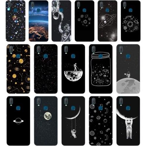 240FG Newest Space Moon Astronaut Pattern gift Soft Silicone Tpu Cover phone Case for VIVO Y3 Y11 Y12 Y15 Y17 Neo Pro Case