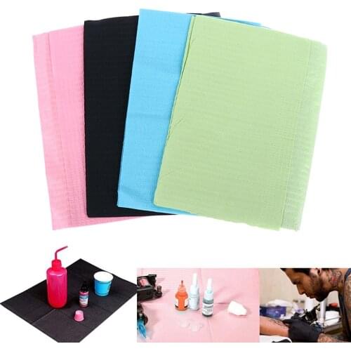 25Pcs 45*33cm Disposable Tattoo Clean Pad Waterproof Medical Paper Tablecloths Mat Double Layer Sheets Tattoo Accessories