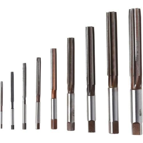 9Pcs/Set 3mm-16mm H8 Chucking Cutter Straight Shank HSS Machine Hand Reamers
