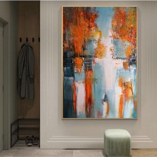 Abstract Landscape Canvas Paintings On the Wall Art Posters And Prints Colorful Art Canvas Picture For Living Room Cuadros Decor