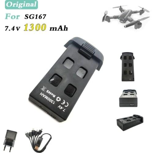 Original S167 Drone Battery 7.4V 1300mAh for S167 4k HD camera GPS Drone 5G WiFi FPV RC Quadrocopter Backup Battery RC Parts