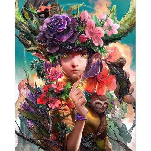 Full Square Round Drill 5D DIY Diamond Painting fairy,fantasy,anime,Cartoon character Embroidery Cross Stitch 5D Decor