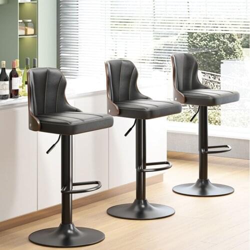 Bar chair Nordic iron bar chair lift high stool household bar stool modern simple bar chair back stool coffee shop milk tea shop