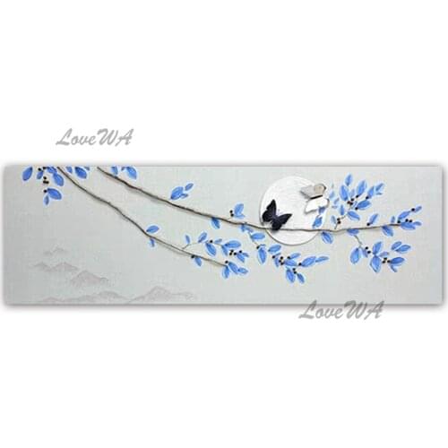 Palette Knife Canvas Flower Oil Painting Art 100% Hand Painted Wall Pictures Thick Acrylic Floral Artwork For Living Room Decor