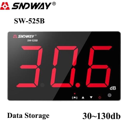 SNDWAY Digital Sound Level Meter 30~130dB Online Monitor for Bar Indoor/Office/Home Wall Hanging Type Noise Decibel Meter Tool