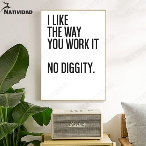 Call of Duty Bedroom Home Decoration Poster 2021 Message Simple Text i Like The Way You Work it No Diggity Canvas Painting Decor