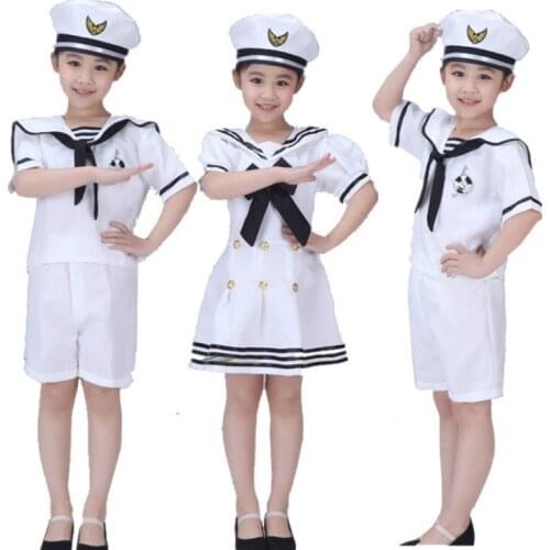 Childrens performance clothing naval choir clothing small navy clothing infant dance costumes boys and girls uniforms