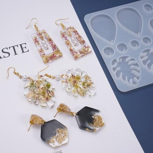 Leaf Earrings Resin Silicone Mold Pendants Jewelry Earrings Crystal Clear Epoxy Mold Bending Mould for DIY Crafts Jewelry Making