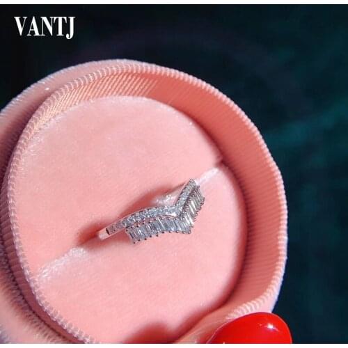 VANTJ Natural Diamond 18K Gold Pure Gold Ring AU 750 Gold 0.6ct Elegant Rings Fine Jewelry For Women Lady Party Wedding Gift Box
