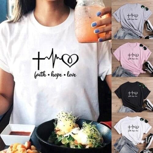 2020 KOL Pick Fatih Hope Love Printed Tee Women Streetwear Top OOTD S-3XL Gothic Graphic T Shirts